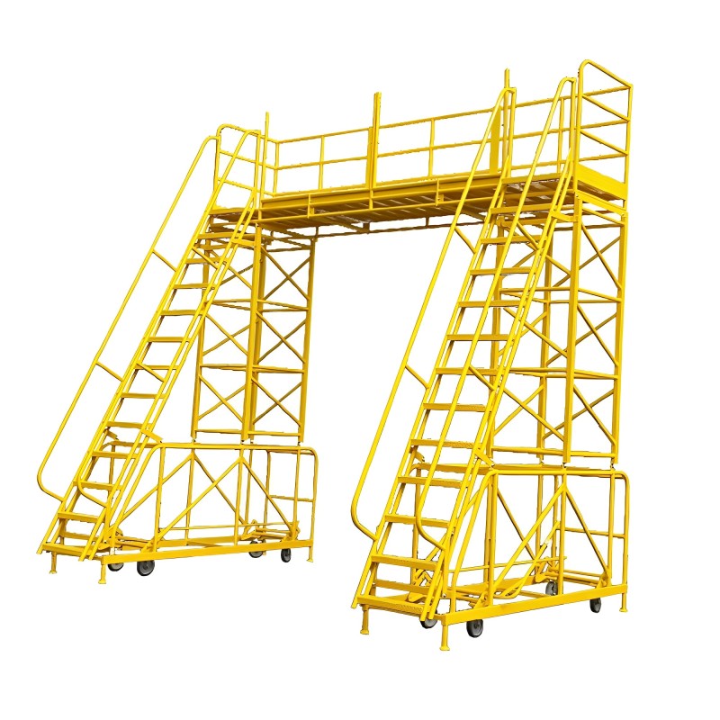 pre-engineered platform with structure and ladders and stairs