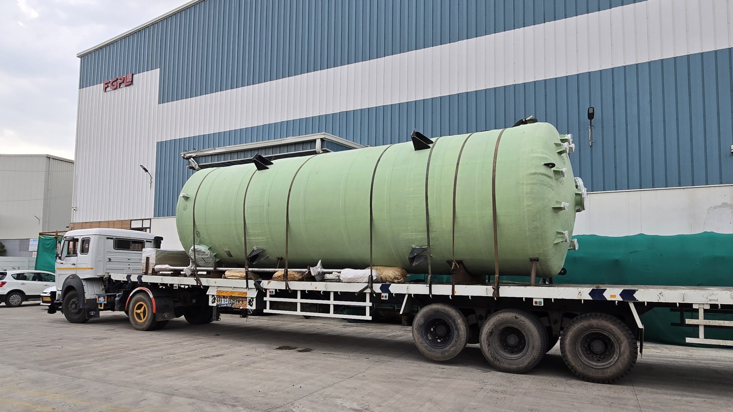FRP Caustic Bulk Tank || Chemical storage tank for caustic soda