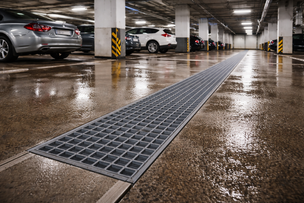 FRP drain covers for malls and commercial drainage systems with anti-slip surface